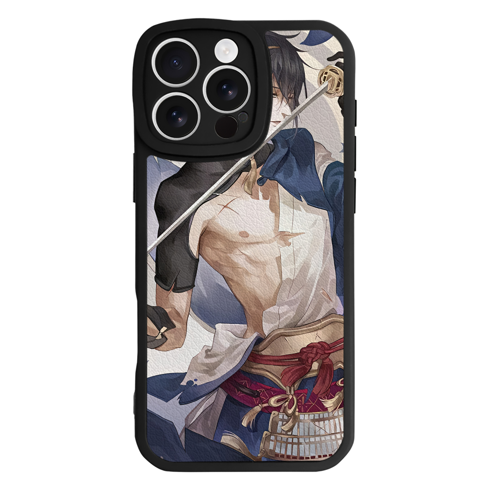 （画像用） 刀剣乱舞 Touken Ranbu 【iPhone 16シリーズ対応】シリコンスマホケース（レザー調） 材質：シリコン